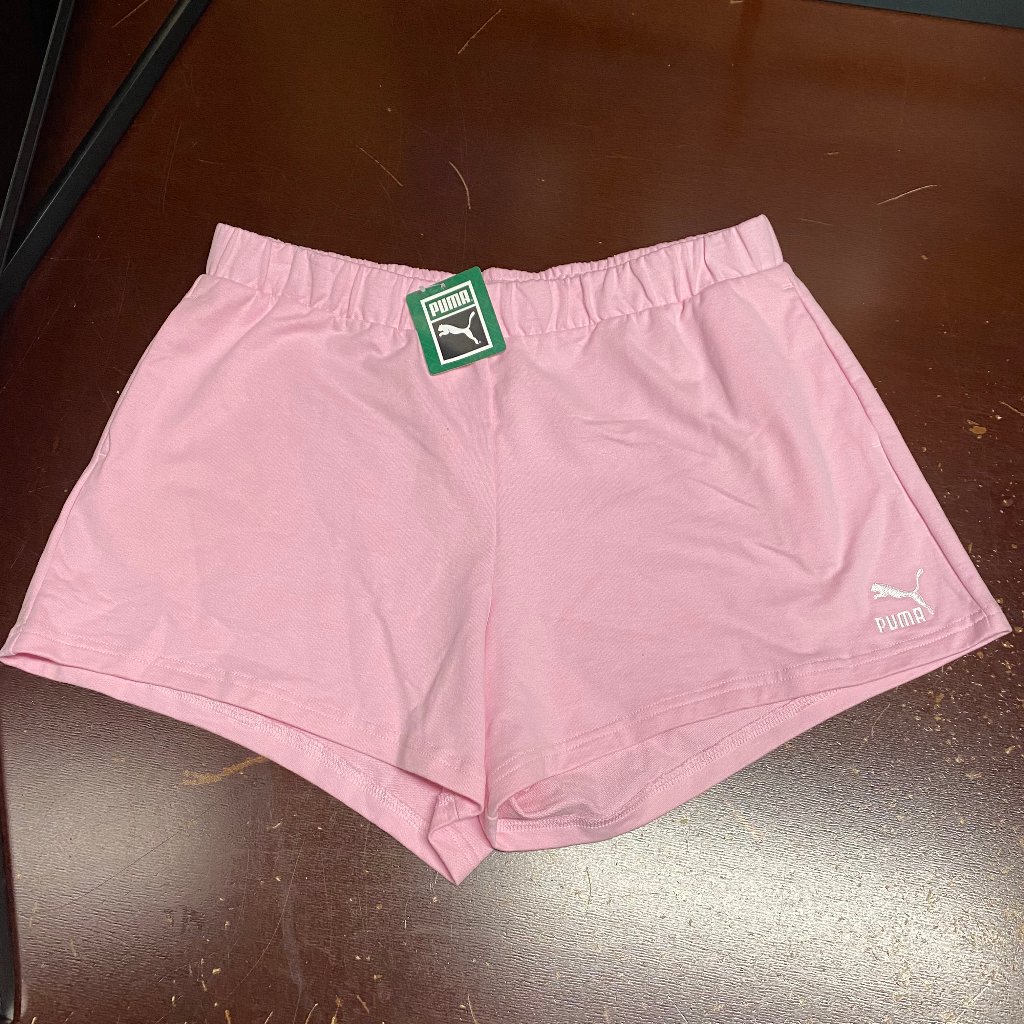 Puma Womens Pink Classic High Waist Activewear Athletic Shorts Size M L Xl